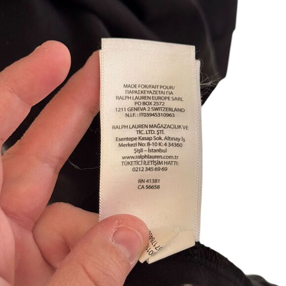 Polo Ralph Lauren Black Long Sleeve Polo Size XLTall Pony Minimalist - Picture 4 of 6